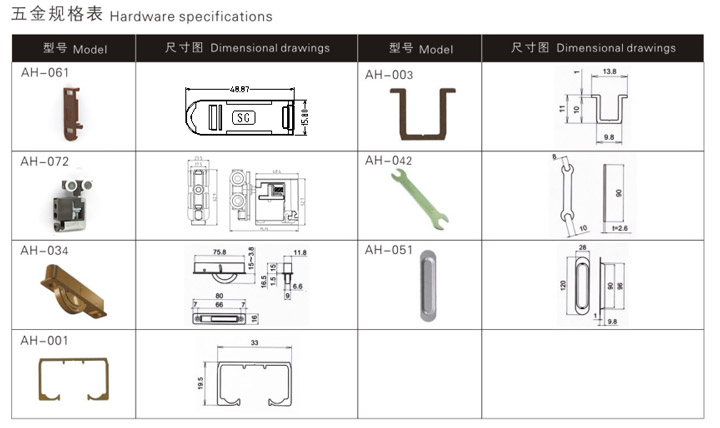 SG-SD004移門五金